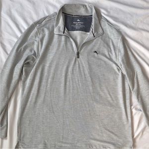 Tommy Bahama- Light gray- Half zip- XXL- Great condition